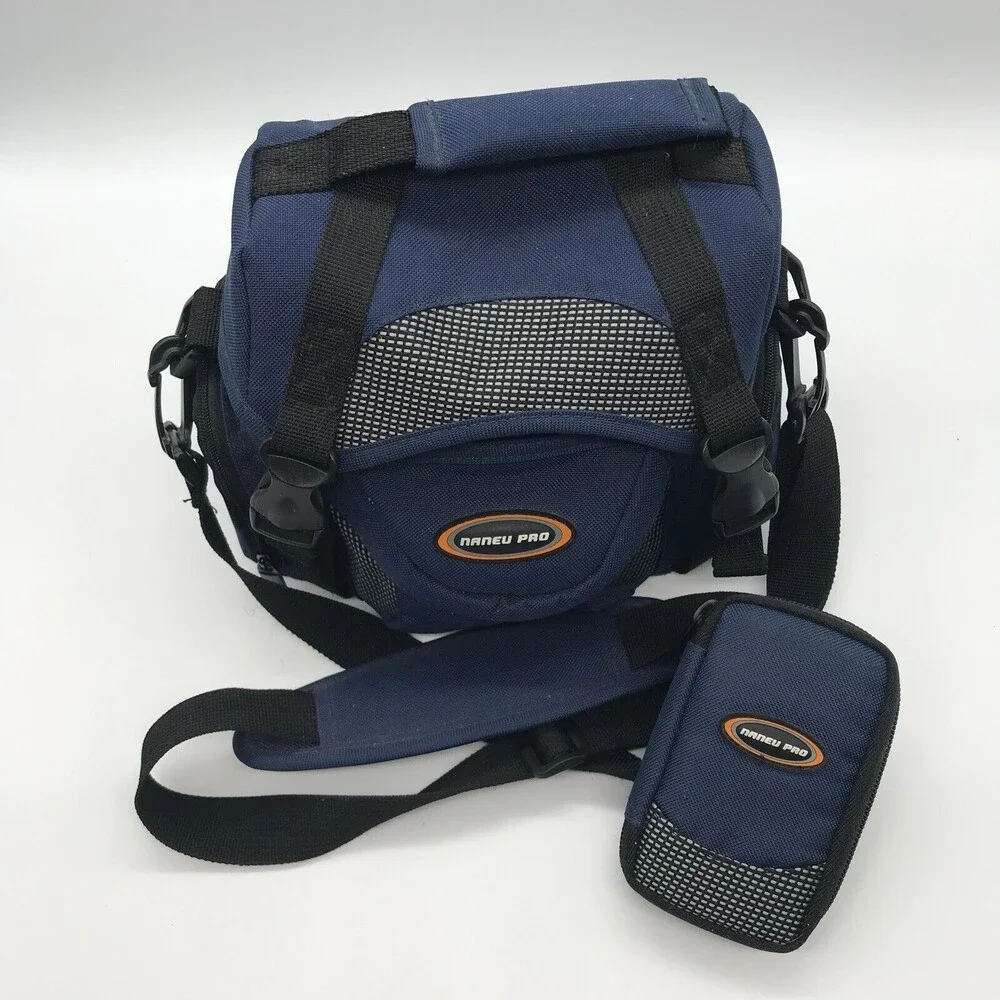Naneu Pro Travelers TS15 Blue Camera Case Shoulder Strap Carrier & Mini Bag